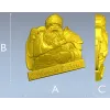 Дед Мороз в рельефе - STL модель для ЧПУ