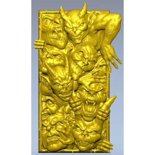 Панно "Ликование демонов" - 3D модель STL для ЧПУ