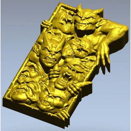 Панно "Ликование демонов" - 3D модель STL для ЧПУ