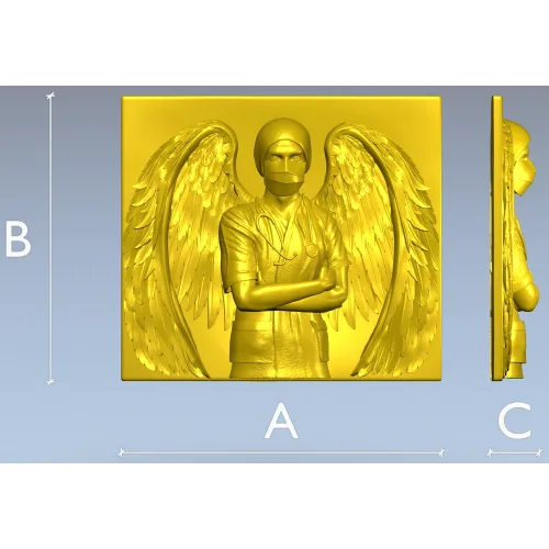 Guardian Medic Angel - STL 3D Relief for CNC
