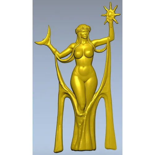 Богиня Света и Луны - 3D модель STL для ЧПУ
