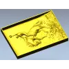 STL модель панно "Ковбой и лошадь" - 3D модель для ЧПУ