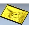 STL модель панно "Ковбой и лошадь" - 3D модель для ЧПУ