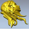 3D модель "Драконица" - барельеф женщина и драконы в формате STL для ЧПУ