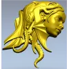 3D модель "Драконица" - барельеф женщина и драконы в формате STL для ЧПУ