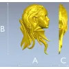 3D модель "Драконица" - барельеф женщина и драконы в формате STL для ЧПУ