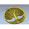 Tree of Life Round Medallion - STL 3D Model for CNC
