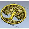 Tree of Life Round Medallion - STL 3D Model for CNC