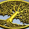 Tree of Life Round Medallion - STL 3D Model for CNC