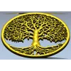 Tree of Life Round Medallion - STL 3D Model for CNC