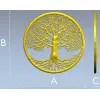 Tree of Life Round Medallion - STL 3D Model for CNC