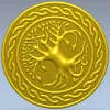 Celtic Tree of Life round medallion STL for CNC
