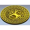 Celtic Tree of Life round medallion STL for CNC