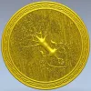 stl модель медальон "Сердечное древо" для ЧПУ