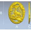 3D модель STL - овальное панно с оленями для ЧПУ