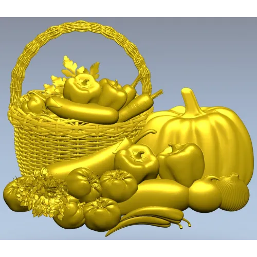 Корзина с овощами - 3D модель STL для ЧПУ фрезера