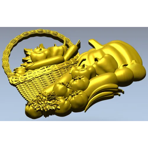 Корзина с овощами - 3D модель STL для ЧПУ фрезера