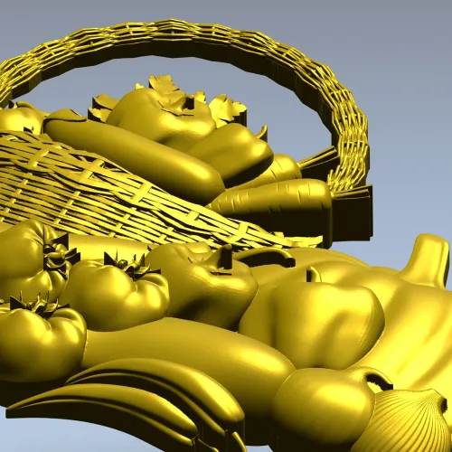Корзина с овощами - 3D модель STL для ЧПУ фрезера