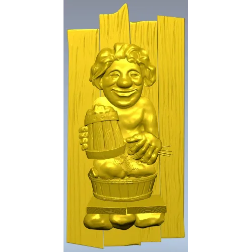 Банный балагур - 3D модель STL для ЧПУ (панно)
