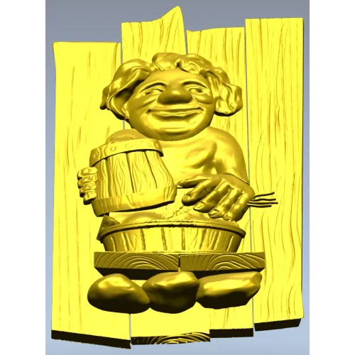 Банный балагур - 3D модель STL для ЧПУ (панно)