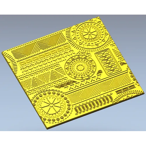 Этническая панель "Солнечные медальоны" - 3D модель STL для ЧПУ