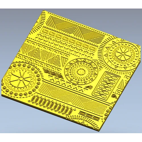 Этническая панель "Солнечные медальоны" - 3D модель STL для ЧПУ
