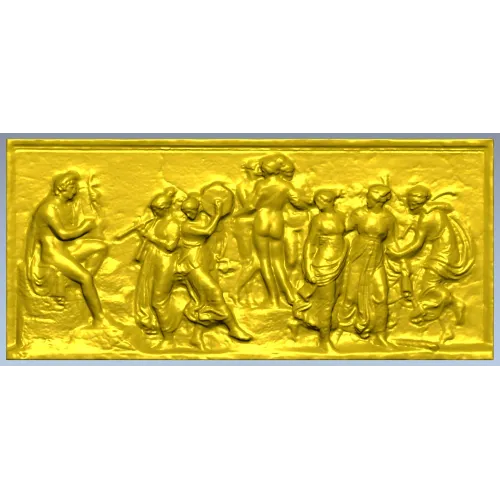 3D модель панно "Танец античных муз" в формате STL для ЧПУ