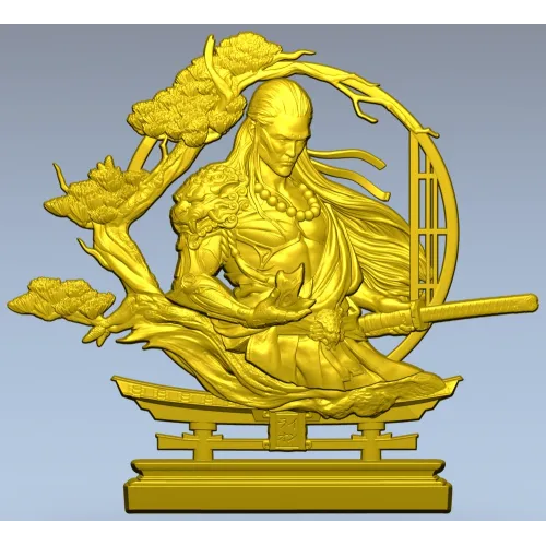 Воин Сакуры - 3D модель STL для ЧПУ