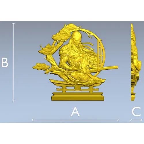 Воин Сакуры - 3D модель STL для ЧПУ