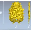 Барочный герб с львом и топорами - 3D модель STL для ЧПУ