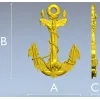 Sea Anchor with Moth - high-relief STL 3D model for CNC