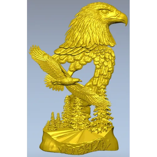 STL модель Орел-страж - рельеф для ЧПУ, 3D модель stl