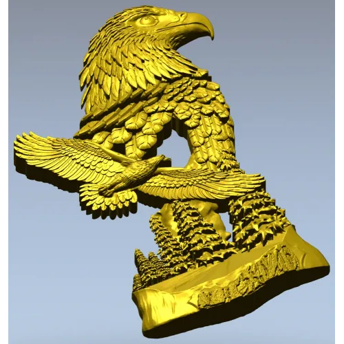 STL модель Орел-страж - рельеф для ЧПУ, 3D модель stl