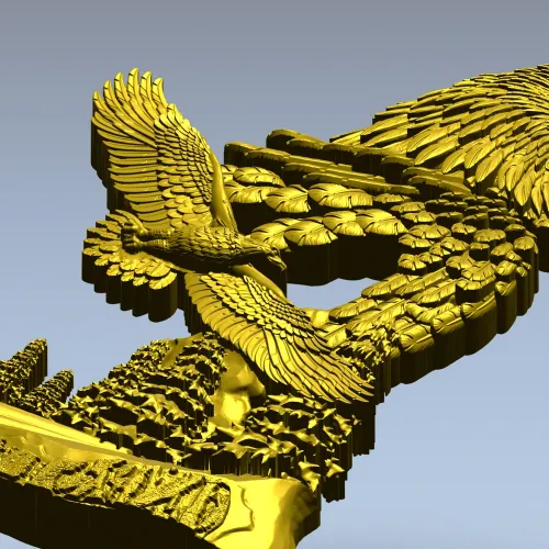 STL модель Орел-страж - рельеф для ЧПУ, 3D модель stl