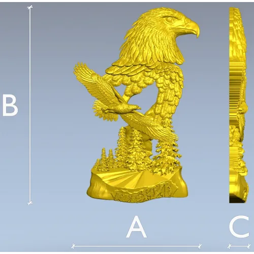 STL модель Орел-страж - рельеф для ЧПУ, 3D модель stl