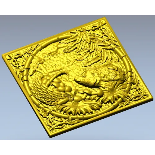 Forest Hedgehog Decorative Panel STL for CNC