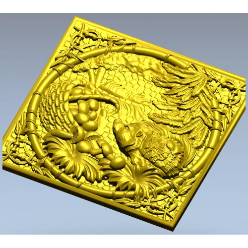 Forest Hedgehog Decorative Panel STL for CNC