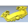 Ornate Deer Banner - STL 3D Model for CNC