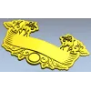 Ornate Deer Banner - STL 3D Model for CNC