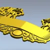 Ornate Deer Banner - STL 3D Model for CNC