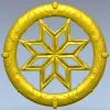 Солнечный Алатырь - круглая розетка STL для ЧПУ