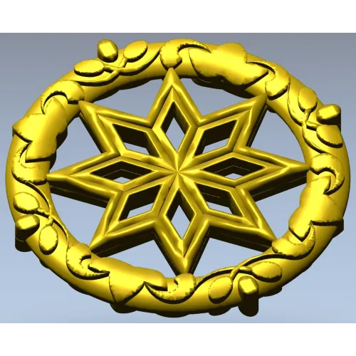 Солнечный Алатырь - круглая розетка STL для ЧПУ
