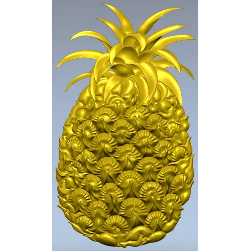 Pineapple Blossom Relief - STL 3D model for CNC milling