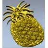 Pineapple Blossom Relief - STL 3D model for CNC milling