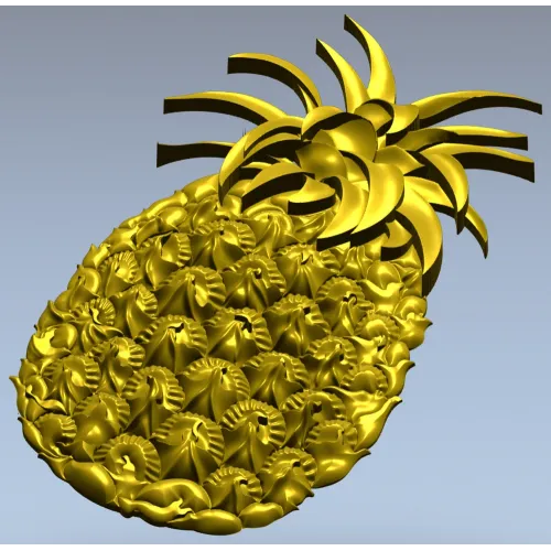 Pineapple Blossom Relief - STL 3D model for CNC milling