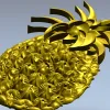 Pineapple Blossom Relief - STL 3D model for CNC milling