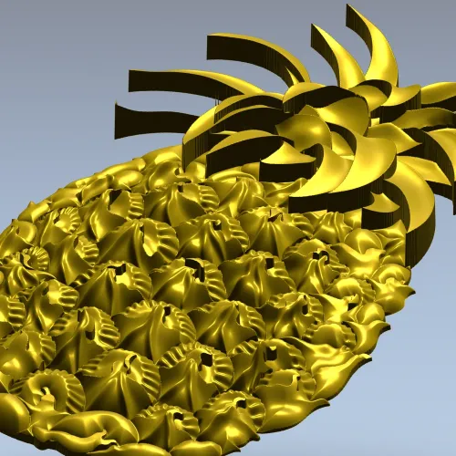 Pineapple Blossom Relief - STL 3D model for CNC milling