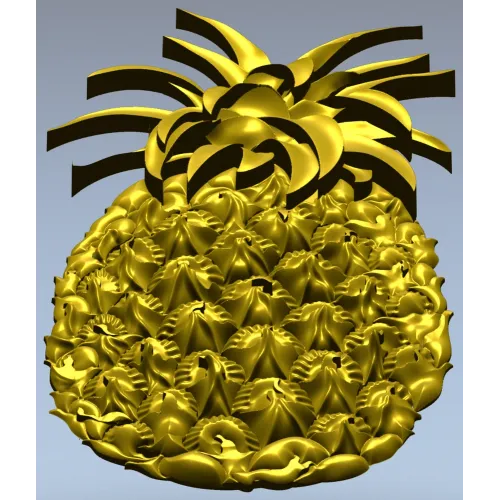 Pineapple Blossom Relief - STL 3D model for CNC milling