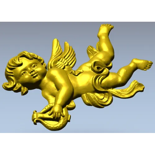 Ангел с лирой - 3D модель STL для ЧПУ