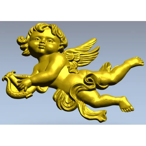 Ангел с лирой - 3D модель STL для ЧПУ